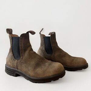 Blundstone Women’s Rustic Brown Leather Slip-on Chelsea Boot Size AU6/ US9